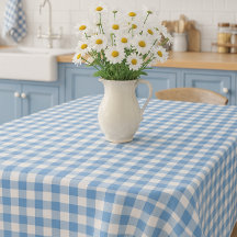 Boerenstijl blauw en wit gingham 