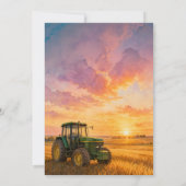 Boerentractor Elegante Viering van het Leven Funer Bedankkaart (Achterkant)