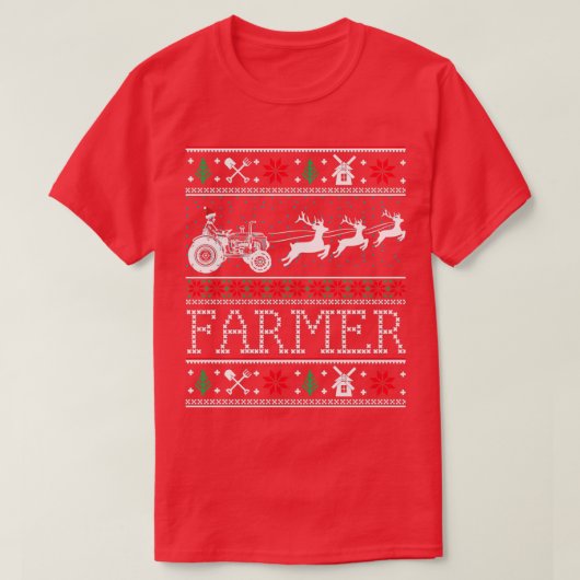 Boerentransporten Oogst kerstkerstcadeautjes T-shirt (Design voorkant)