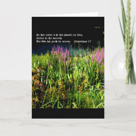 Boerentuin met 1 Korintiërs 3:7 Bedankkaart