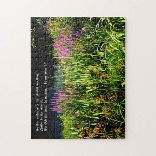 Boerentuin met 1 Korintiërs 3:7 Legpuzzel (Verticaal)