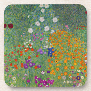 Boerentuin, Olie Schilderij, Gustav Klimt Bier Onderzetter