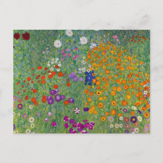 Boerentuin, Olie Schilderij, Gustav Klimt Briefkaart (Voorkant)