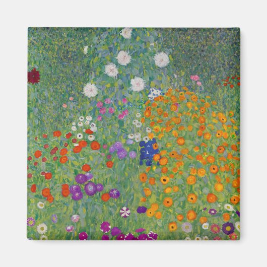 Boerentuin, Olie Schilderij, Gustav Klimt Magneet (Voorkant)