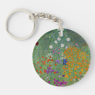 Boerentuin, Olie Schilderij, Gustav Klimt Sleutelhanger