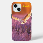 Boerenuil die over een Lavendelweide vliegt Case-Mate iPhone Case (Achterkant)
