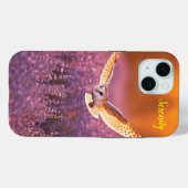 Boerenuil die over een Lavendelweide vliegt Case-Mate iPhone Case (Achterkant (horizontaal))