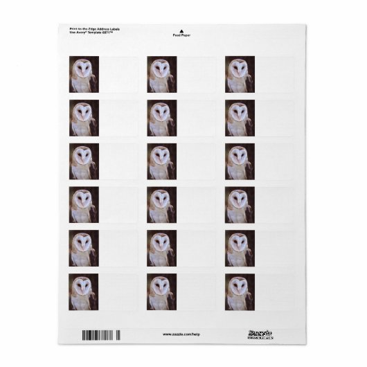 boerenuil etiket (Full Sheet)