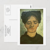 Boerenvrouw met donker Pet, Vincent van Gogh Briefkaart (Voorkant / Achterkant)