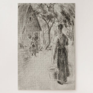 Boerenvrouw met emmers – Camille Pissarro Legpuzzel