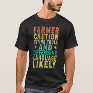boerenwaarschuwingstools en offensieve taal t-shirt