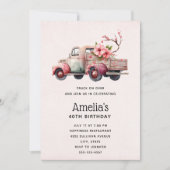  Boerenwagen Roze Verjaardag Kaart (Voorkant)
