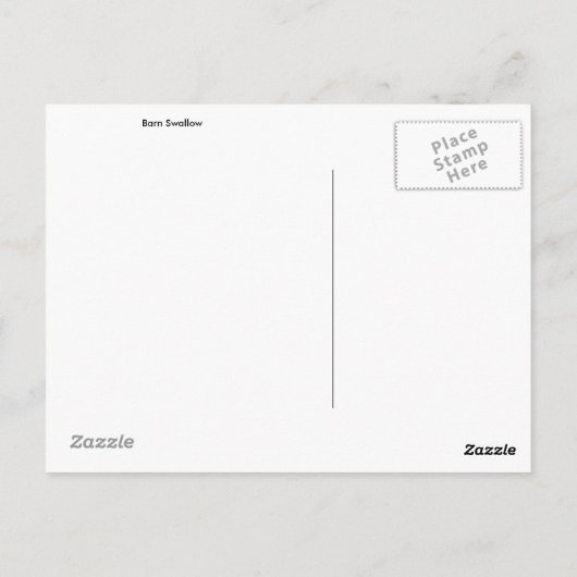 Boerenzwaluw bij Fort Larned Briefkaart (Achterkant)