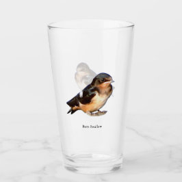 Boerenzwaluw drinkt glas