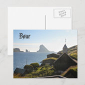 Boerese dorp Bøur: Briefkaart (Voorkant / Achterkant)