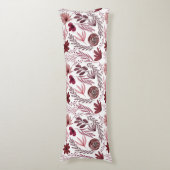 Boergisch rood olievloerkleppen lichaamskussen (Voorkant Verticaal)