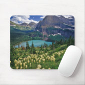 Boergras boven het meer van Grinnell Muismat (Met muis)