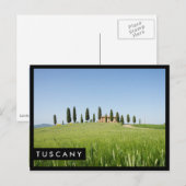 Boerhuis in Toscane, briefkaart van de zwarte rand (Voorkant / Achterkant)