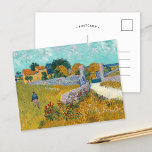 Boerij in Provence | Vincent Van Gogh Briefkaart<br><div class="desc">Farmhouse in Provence (1888) door de Nederlandse postpressionistische kunstenaar Vincent Van Gogh. Origineel kunstwerk is een olie op het canvaslandschap die schildert in levendige gouden geelten en aqua blue shades. Gebruik de ontwerphulpmiddelen om douanetekst toe te voegen of het afbeelding te personaliseren.</div>