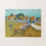 Boerij in Provence | Vincent Van Gogh Legpuzzel<br><div class="desc">Farmhouse in Provence (1888) door de Nederlandse postpressionistische kunstenaar Vincent Van Gogh. Origineel kunstwerk is een olie op het canvaslandschap die schildert in levendige gouden geelten en aqua blue shades. Gebruik de ontwerphulpmiddelen om douanetekst toe te voegen of het afbeelding te personaliseren.</div>