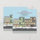 Boerijen in de uitnodiging van de City Housewarmin (Voorkant / Achterkant)