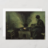 Boerin bij de haard door Vincent van Gogh (Voorkant / Achterkant)