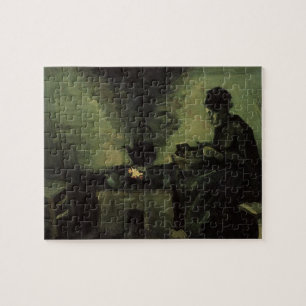 Boerin bij de haard door Vincent van Gogh Legpuzzel