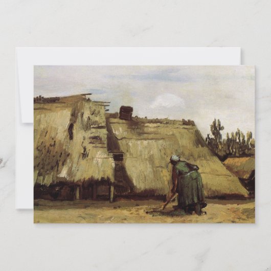 Boerin die een huis graaft door Vincent van Gogh (Voorkant)