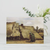 Boerin die een huis graaft door Vincent van Gogh (Staand voorkant)