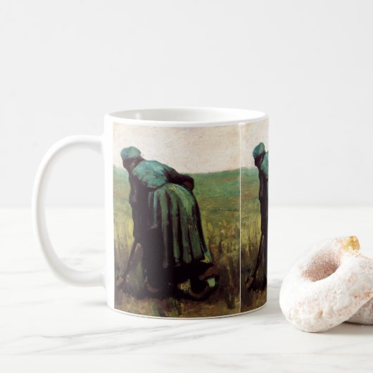 Boerin Gravend door Vincent van Gogh Koffiemok (Met donut)