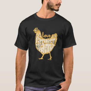 Boerin Mama Liefde Cute Kippenboerderij Kwaliteit T-shirt