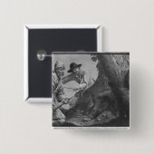 Boerjacht Vierkante Button 5,1 Cm (Voorkant /achterkant)