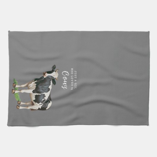 Boerkhuis | Gewoon een meisje dat van haar Koeien  Theedoek (Horizontaal)