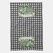 Boerkhuis |  groene vrachtwagen | Boerderij, vers Theedoek (Verticaal)