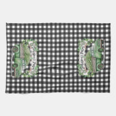 Boerkhuis |  groene vrachtwagen | Gepersonaliseerd Theedoek (Horizontaal)