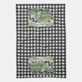 Boerkhuis |  groene vrachtwagen | Gepersonaliseerd Theedoek (Verticaal)