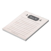 Boerkhuis | Lijst van kruidenierswaren Notitieblok (Linkerzijde)