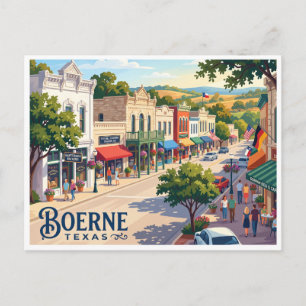 Boerne Historische Main Street Texas Briefkaart