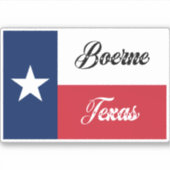 Boerne Texas Flag Sticker (Voorkant)