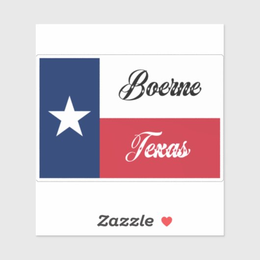 Boerne Texas Flag Sticker (Vel)
