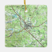 Boerne TX Topo Map Keramisch Ornament (Voorkant)