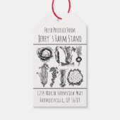 "Boer's Market RoadSide Boerderij Stand Adverteren Cadeaulabel (Voorkant)