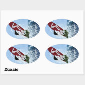 Boerschildpad Ovale Sticker (Vel)