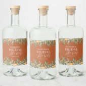 Boerscitroenen botanische bruidsdouchefeest likeurfles etiket (Flessen)