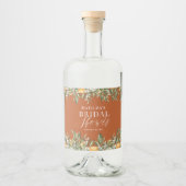 Boerscitroenen botanische bruidsdouchefeest likeurfles etiket (Voorkant)