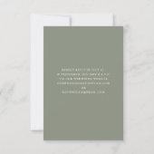 Boerse Bomen Salie Groene QR Code Trouw RSVP Kaartje (Achterkant)