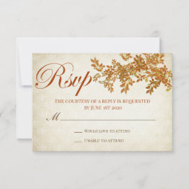 Boerse herfst verliefd RSVP kaart
