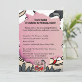 Boerse Kerstman in slee met lantaarn Kaart (Staand voorkant)