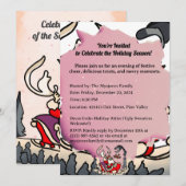 Boerse Kerstman in slee met lantaarn Kaart (Voorkant / Achterkant)