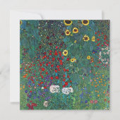Boertuin met zonnebloem door Klimt,  bloemen (Voorkant)